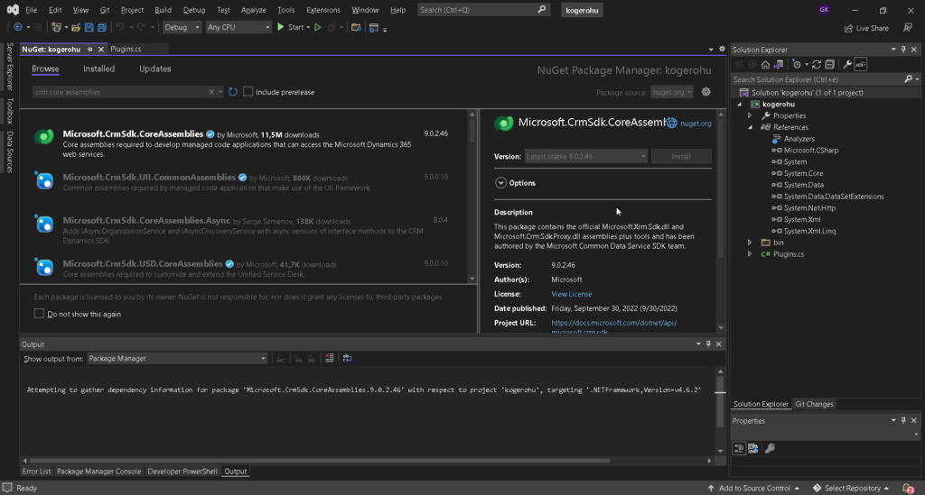 Install SDK from NuGet