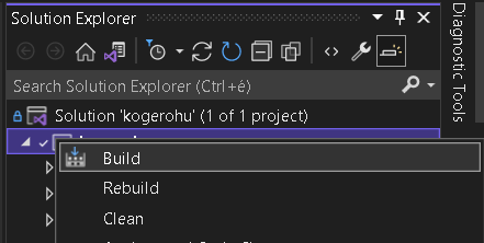 Build project in Visual Studio